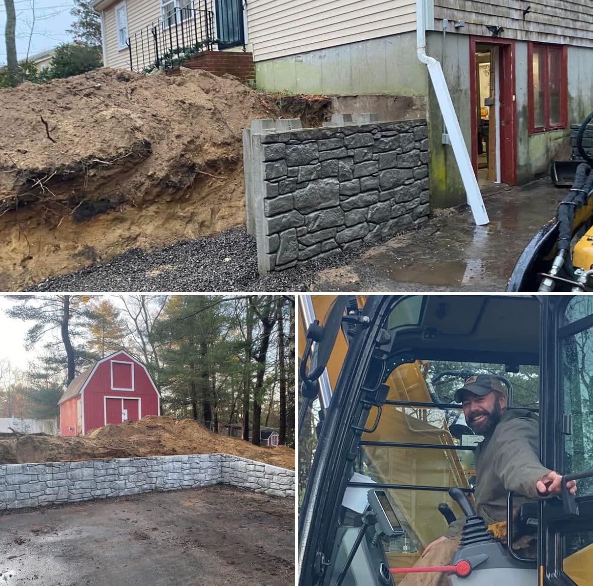 Decorative Stone Wall Installation in Plymouth