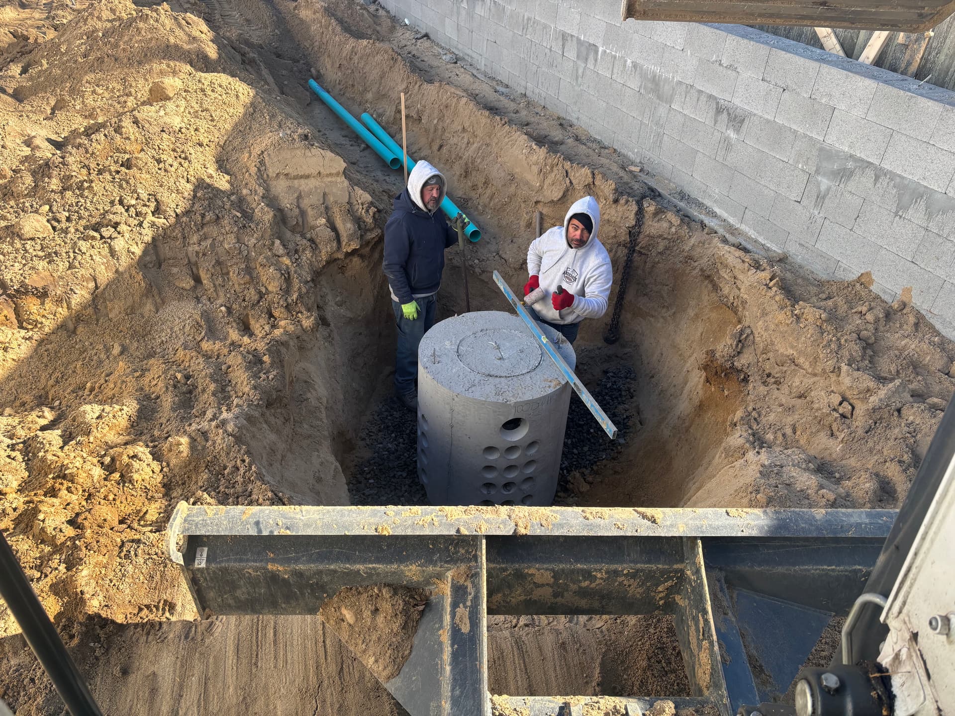 Concrete Drainage System Installation in Falmouth MA